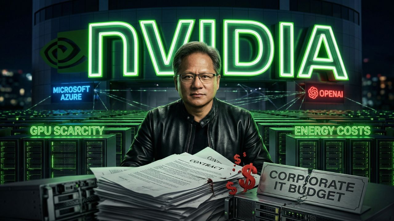 Visualization of Nvidia stock growth and enterprise AI infrastructure costs in 2026