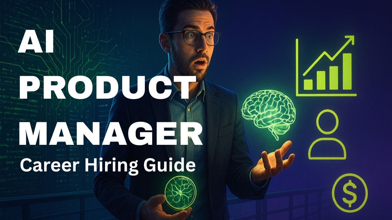 Visual representation of an AI Product Manager balancing business, technology, and ethics